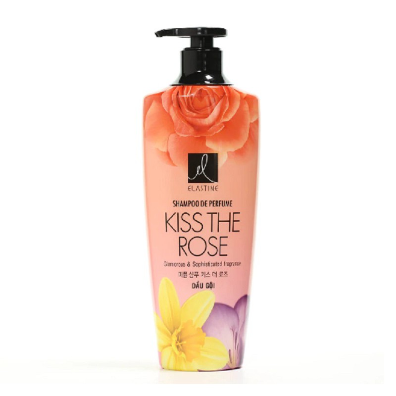 Dầu Gội - Dầu Xả Nước Hoa Elastine Double Rich - Kiss The Rose 600ml