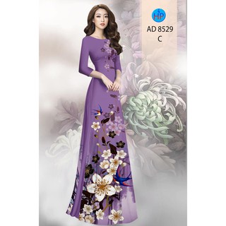 [HOT] [NEW] Vải áo dài in 3D họa tiết đẹp, tà rũ chất mịn, hình thật