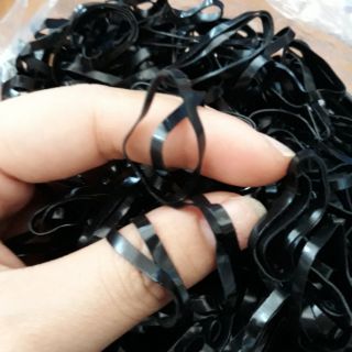 dây buộc tóc đen chun buộc tóc siêu dai chắc
