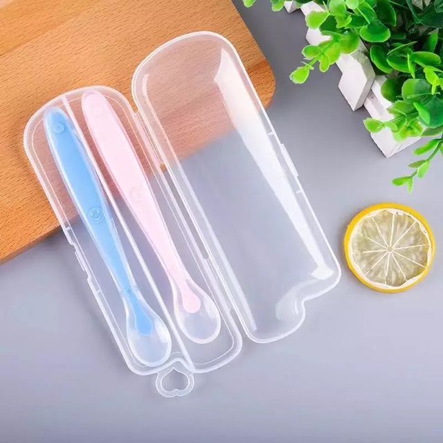 SET 2 Thìa ăn dặm, thìa khuấy Slime silicon