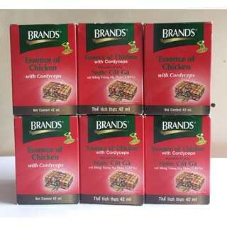 Nước cốt gà với đông trùng hạ thảo Brand's 6 hũ 42ml