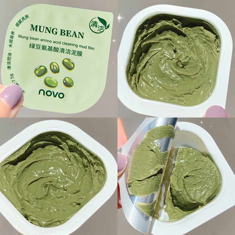 Mặt nạ NOVO chiết xuất đậu xanh làm sạch sâu kiểm soát dầu thu nhỏ lỗ chân lông | BigBuy360 - bigbuy360.vn