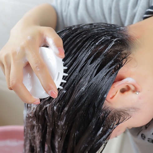 Minidarling Lược gội đầu Muji Nhật Bản làm sạch mát-xa da đầu giảm căng thẳng kích thích mọc tóc