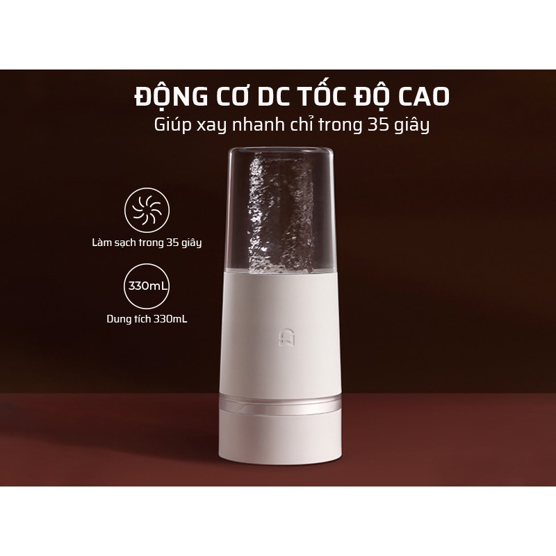 Máy xay sinh tố cầm tay Xiaomi Mijia 300ml, xay sinh tố, ép trái cây, mang đi tiện lợi, pin sạc