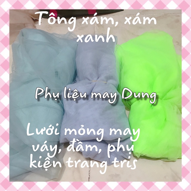 Lưới may đầm, váy, trang trí phụ kiện