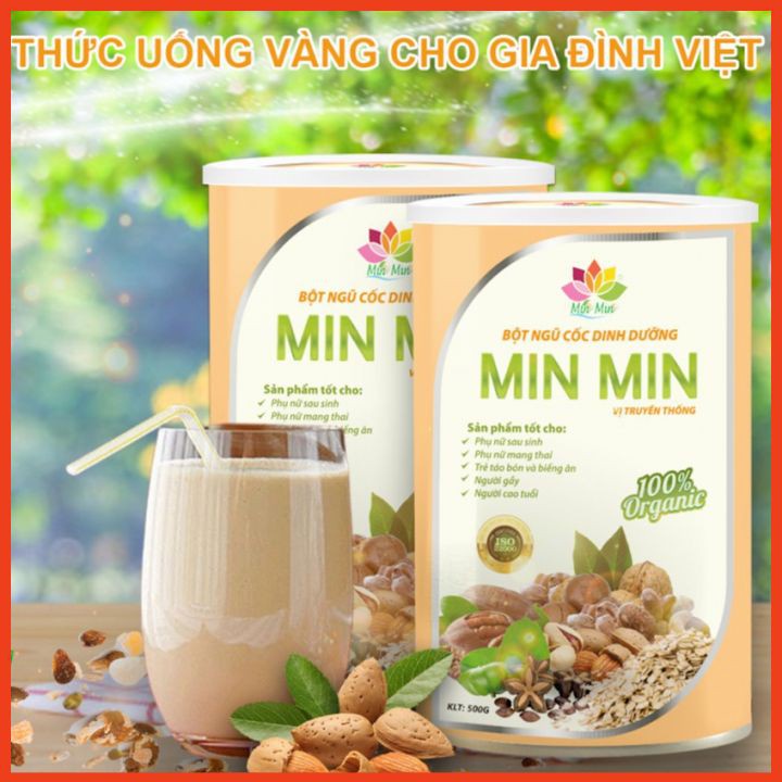 [COMBO Sỉ 10 Hộp]Ngũ Cốc MIN MIN, Ngũ cốc Lợi Sữa, Ngũ Cốc Dinh Dưỡng 29 Loại Hạt Hộp 500g