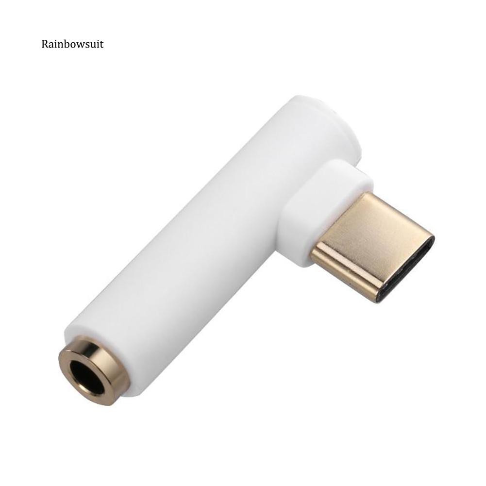 Cáp chuyển đổi Type C sang 3.5mm hình chữ L cho điện thoại/ máy tính bảng