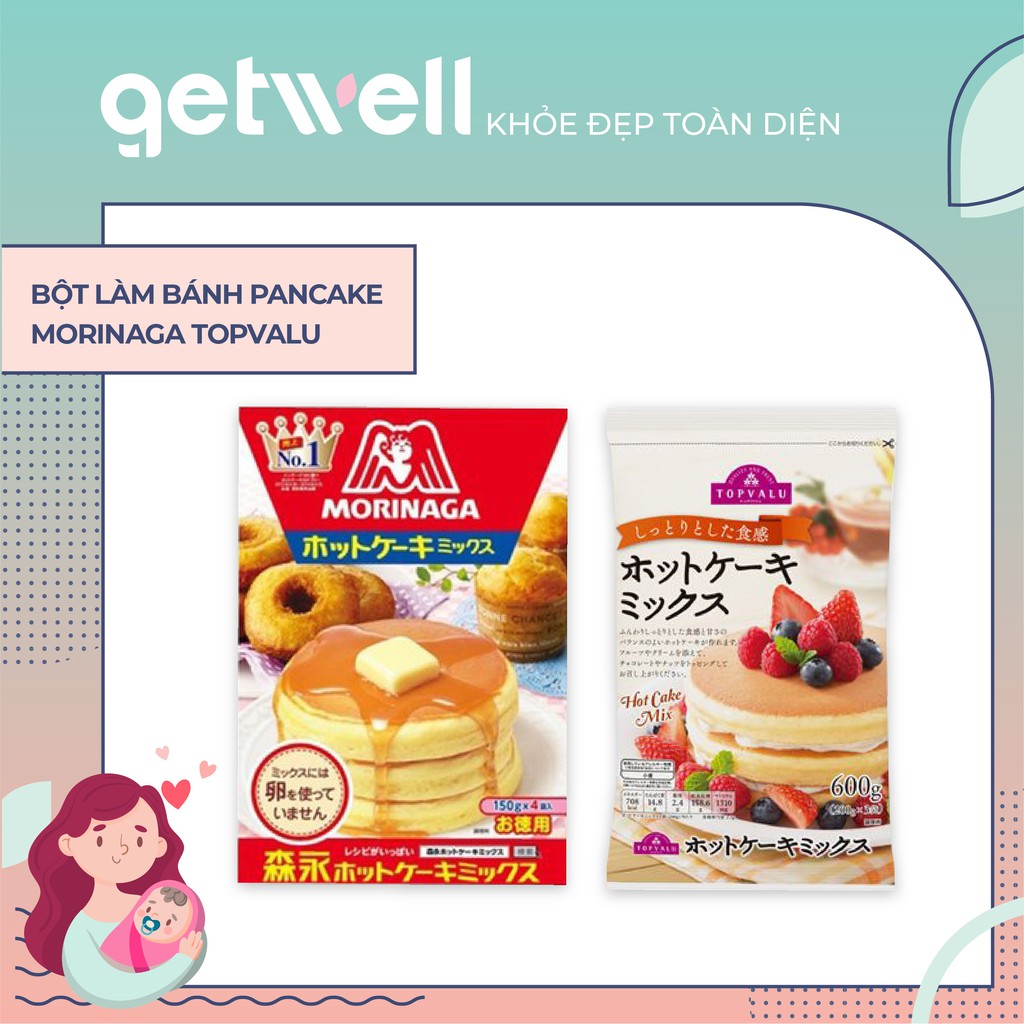 BỘT LÀM BÁNH PANCAKE MORINAGA TOPVALU 200G 600G