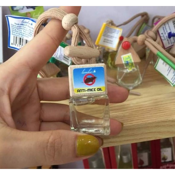 Tinh dầu chống chuột treo xe ô tô Lam Hà hương bạc hà 7ml Tinh Dầu 100 Shop