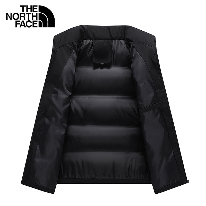 Áo Khoác Phao The North Face Không Tay Cổ Đứng Dáng Rộng Giữ Ấm Chống Gió Màu Trơn Thời Trang Cho Nam