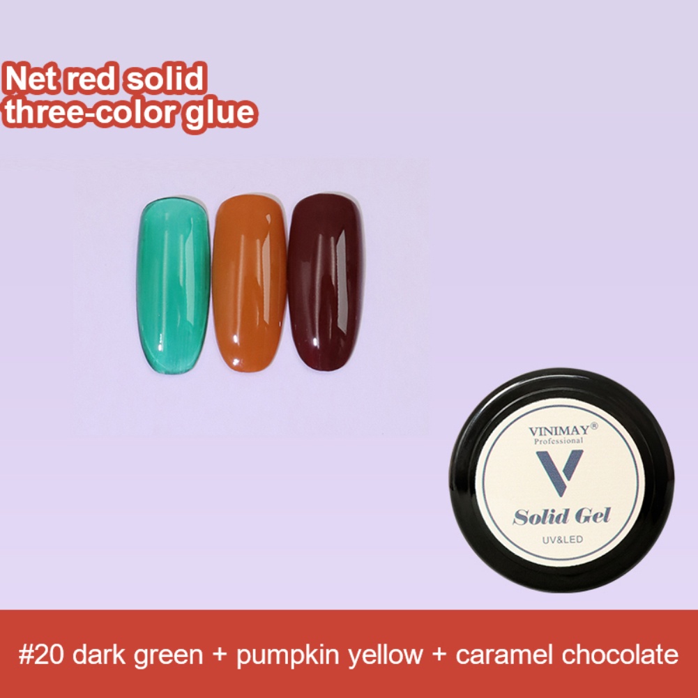 Sẵn Sàng Cổ 3 Màu Chắc Chắn Sơn Móng Tay Đóng Hộp Chắc Chắn Keo Dán Móng Kết Cấu Kem Keo Dán Móng Gel Móng Tay Cá Tuyết