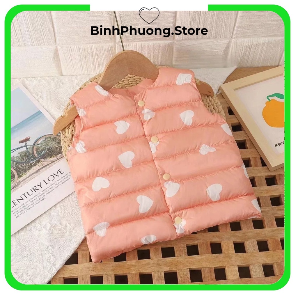 Áo Khoác Gile Phao Cho Bé Trai Bé Gái Phong Cách Hàn Quốc 6 tháng 1 2 3 4 5 tuổi BinhPhuong.Store