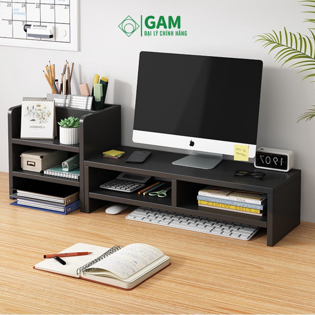 Kệ để máy tính đa tầng kết hợp kệ để sách thông minh và tiện lợi-GP184
