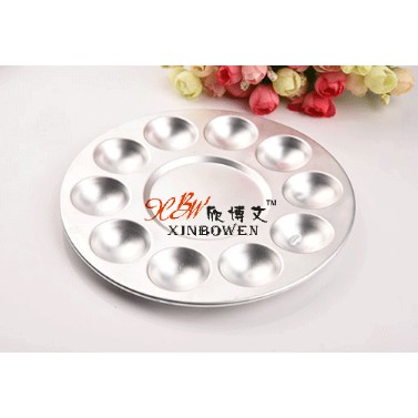 Khay Pha Màu Nước Oval lớn, Tròn Bằn Nhôm , Nhựa Chuyên Dụng 11 Lỗ 17cm/6.69