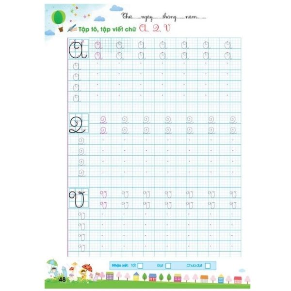Sách tập viết cho bé - Vở TH Luyện viết Chữ thường Chữ hoa