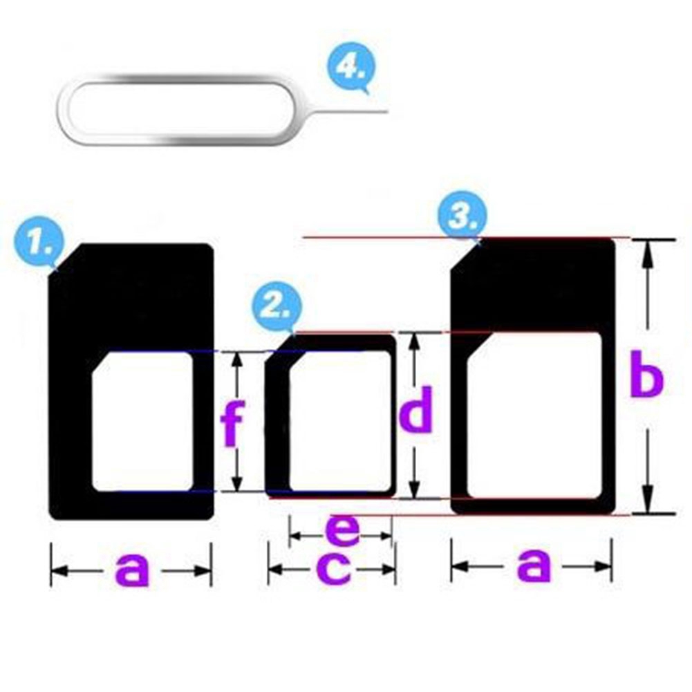 Adapter chuyển đổi Nano SIM MicroSIM cho IPhone 5 4S 4 Nanosim → SIM Card/ MicroSIM