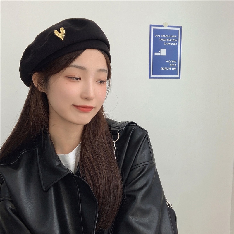 Mũ nồi nữ hàn quốc beret thời trang NANA nón len nữ trùm đầu mùa đông cá tính trẻ trẻ trung