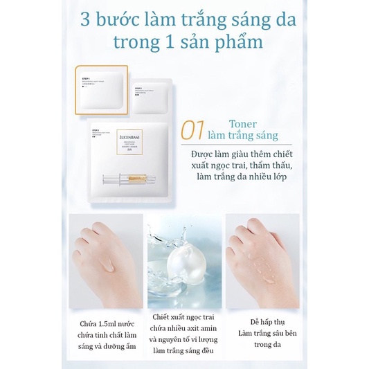 Miếng lẻ Mặt nạ 3 Step cao cấp dưỡng trắng, cấp ẩm Lucenbase | BigBuy360 - bigbuy360.vn