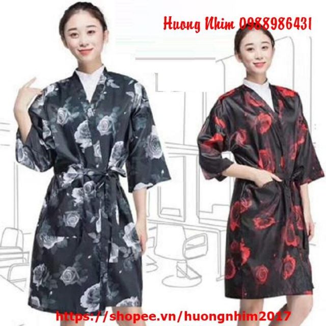 Áo Choàng Kimono Cho Khách Salon Tóc Spa Tiệm Nail Thẩm Mỹ Viện