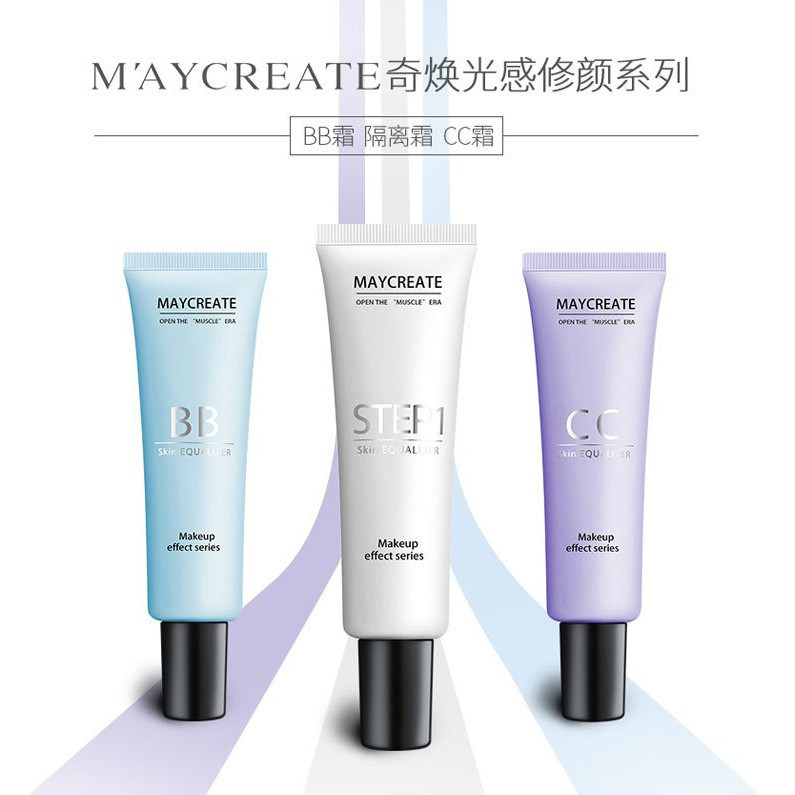 Bộ 3 lọ kem trang điểm Maycreate chính hãng