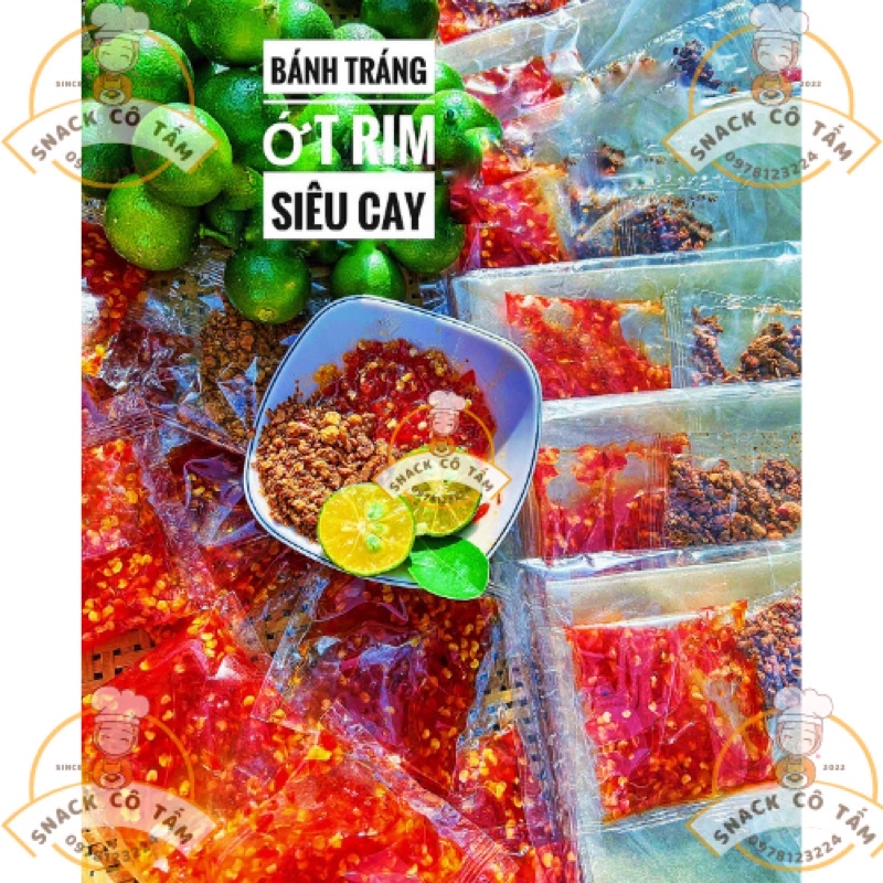Bánh tráng phơi sương ớt tắc Bánh tráng chấm ớt rim sate muối tây ninh siêu cay /Snack Cô Tấm