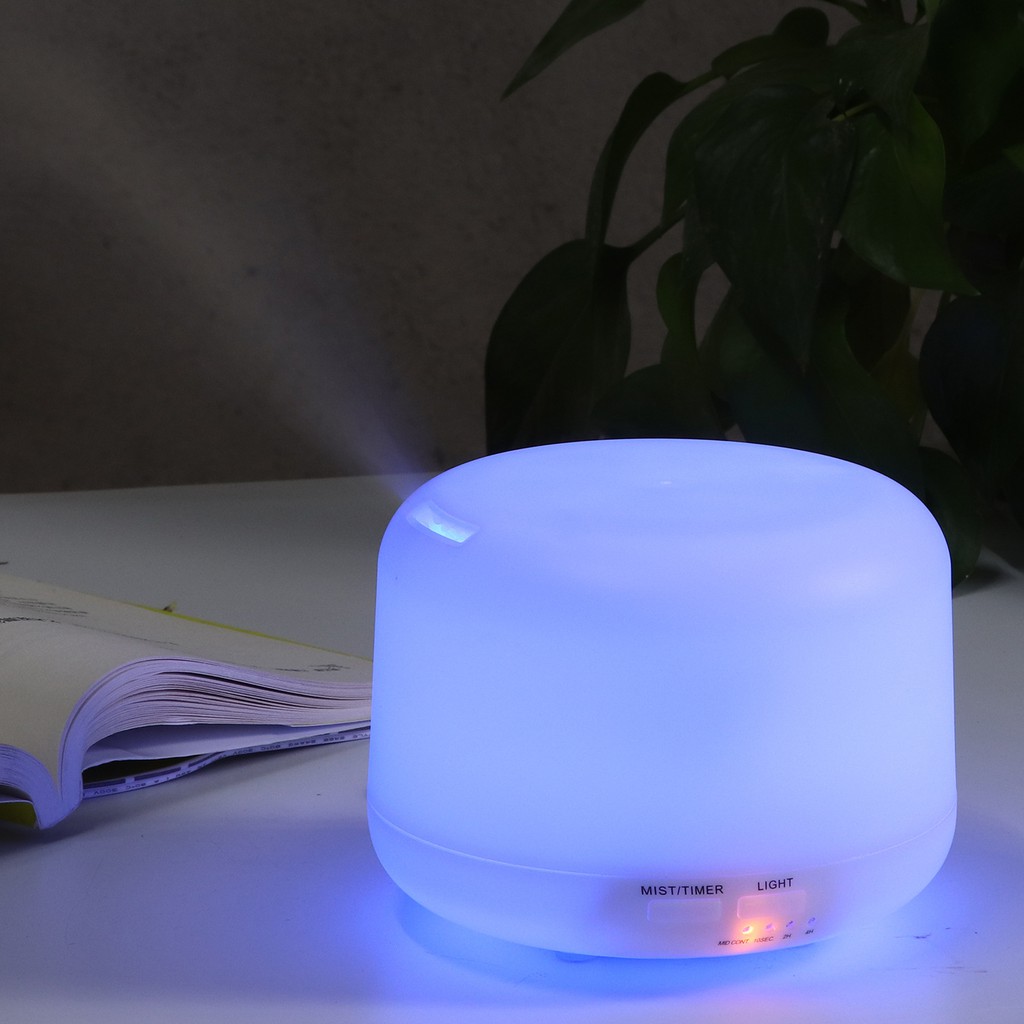 Máy Xông Tinh Dầu Trụ Tròn Có Loa Bluetooth Đèn 7 Màu Thay Đèn Ngủ | Phun Sương Khuếch Tán Tinh Dầu ( Có Điều Khiển)
