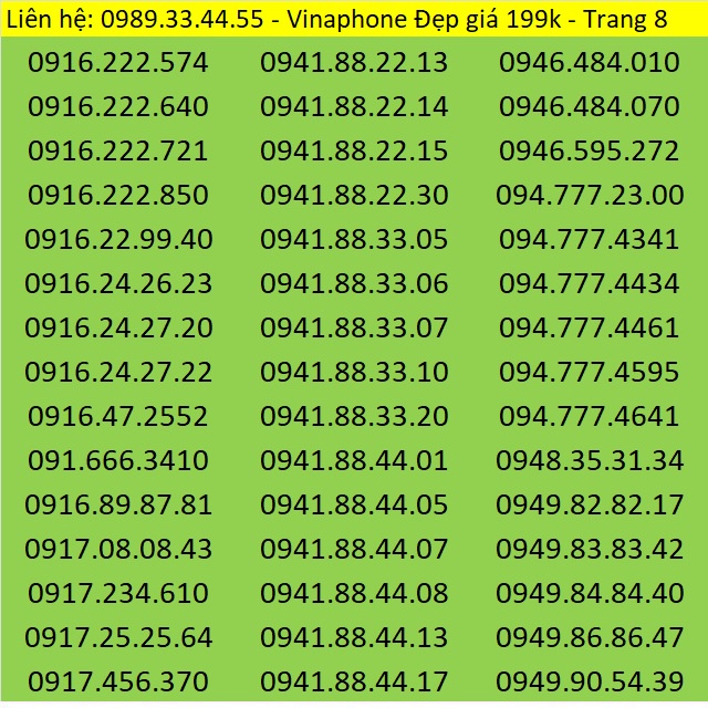Sim Vina - sim Vinaphone trả trước giá rẻ