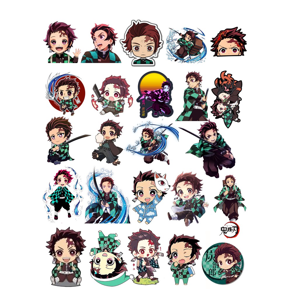 Sticker hình dán Kamado Tanjirou kimetsu no yaiba