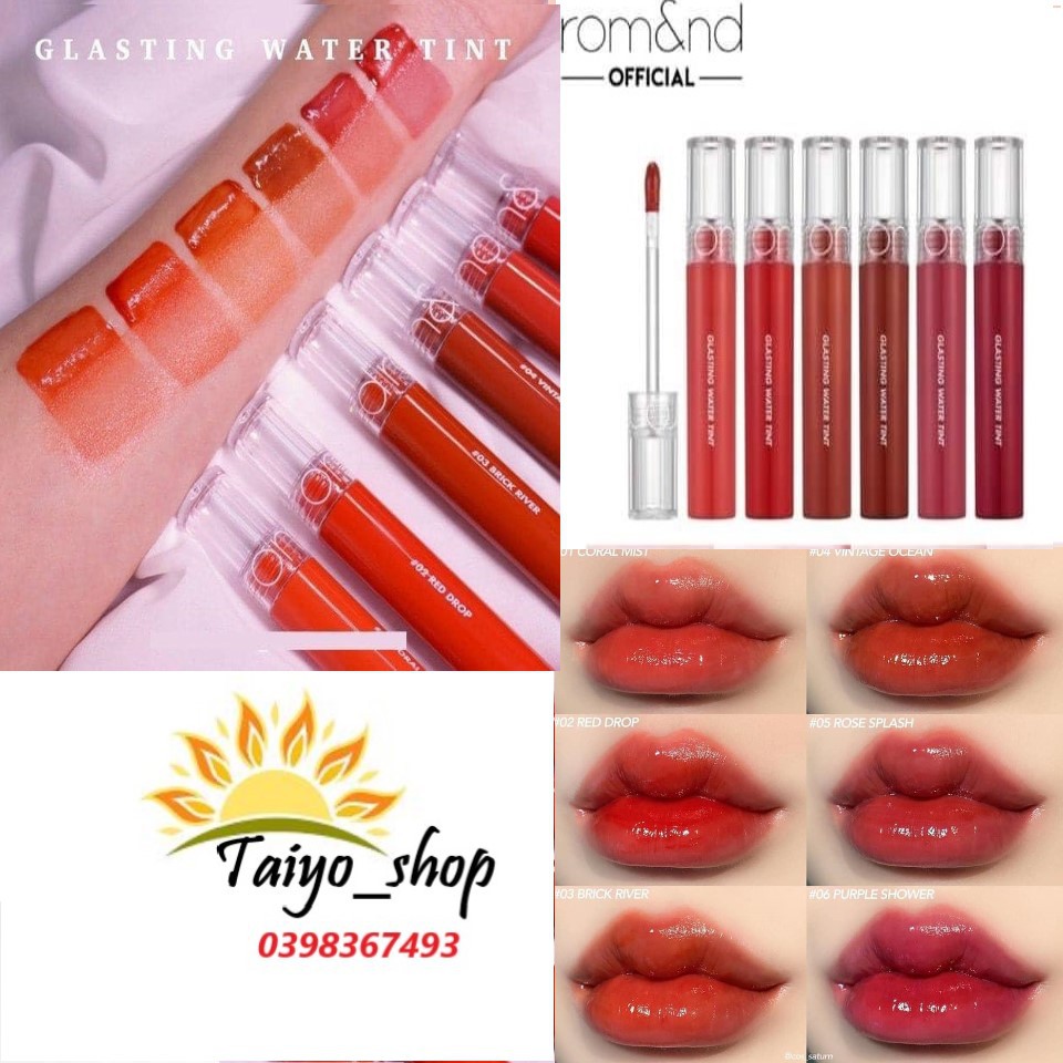 Son Tint Nước Siêu Lì, Lâu Trôi Romand Glasting Water Tint 4g