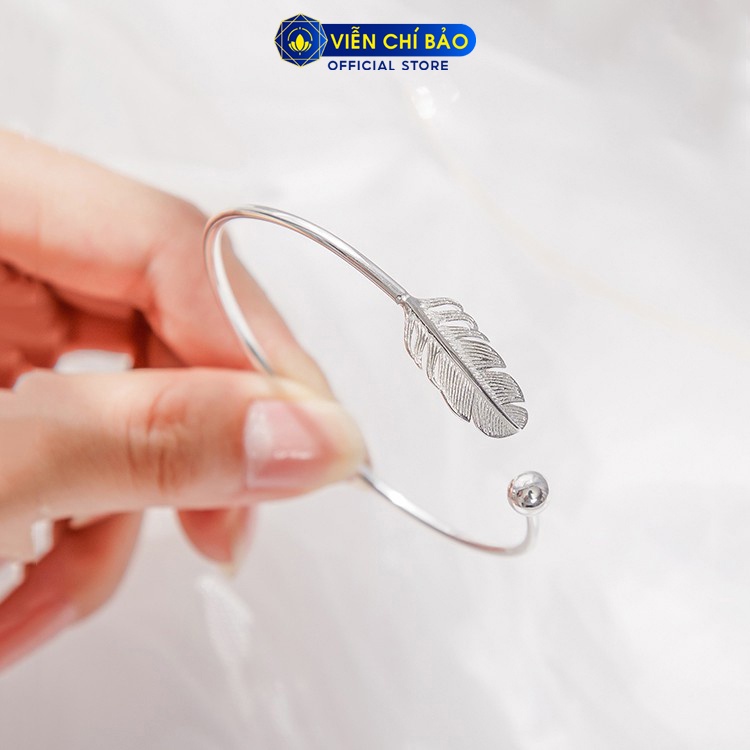 Lắc tay bạc nữ Lông vũ bạc 925 thời trang phụ kiện trang sức nữ Viễn Chí Bảo L400172
