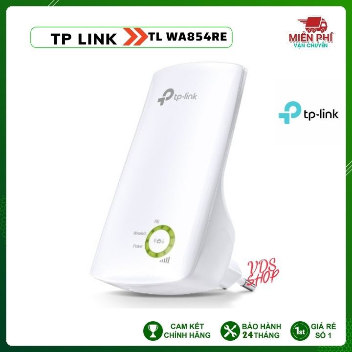 Kích sóng wifi Tplink tl wa854re tốc độ chuẩn N 300mbps mở rộng hút wifi chính hãng