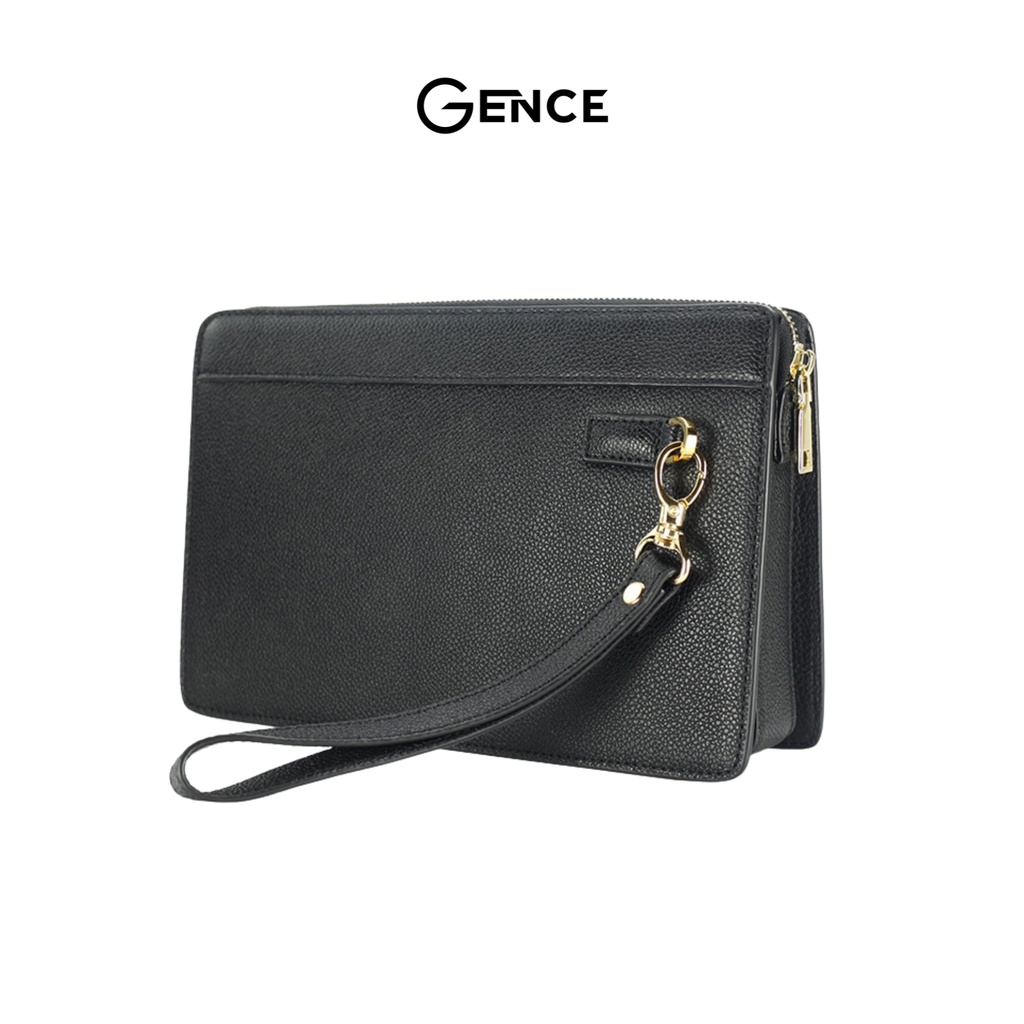 Túi Clutch nam công sở Gence cầm tay da bò vân Togo cao cấp HT11