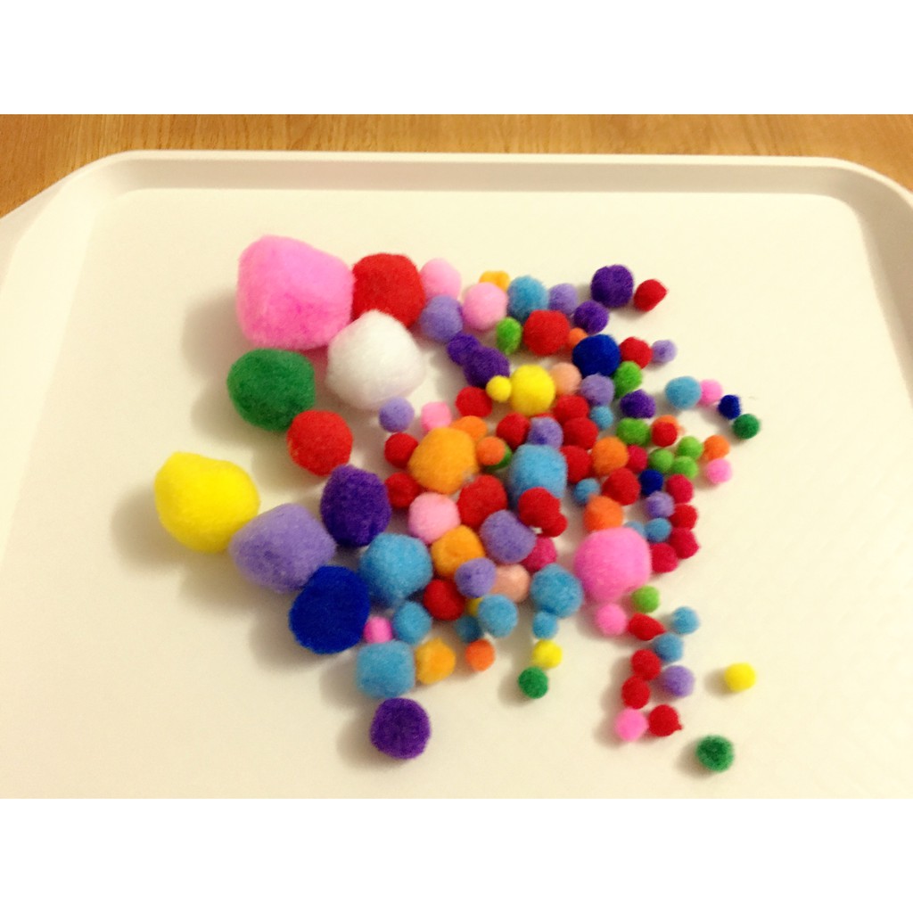 POMPOM pom pom 100 hạt nhiều kích thước
