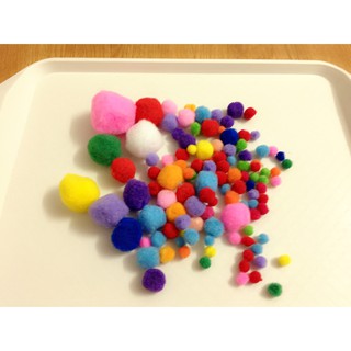 POMPOM pom pom 100 hạt nhiều kích thước