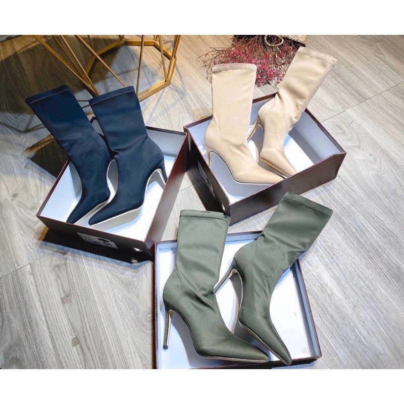 Bốt boot bigtree thun lụa gót nhọn fullbox hàng quảng châu cao cấp | BigBuy360 - bigbuy360.vn