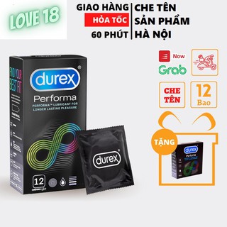 Bao cao su durex performa,bao cao su kéo dài thời gian quan hệ 12 cái/hộp