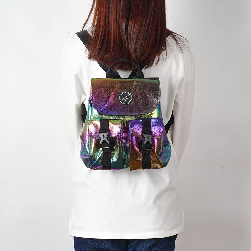 Ba lô dây rút Ksnddeu ánh cầu vồng dành cho nữ