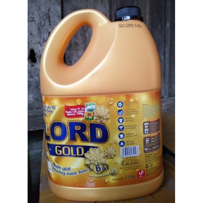 NƯỚC GIẶT LORD GOLD 3.8KG HƯƠNG NƯỚC HOA (HÀNG CHÍNH HÃNG)