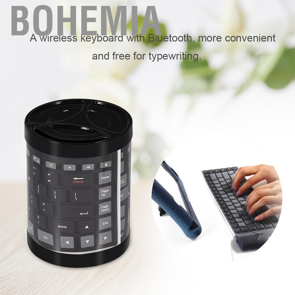 Bàn Phím Không Dây Kết Nối Bluetooth Phong Cách Bohemia Cho Laptop / Pc / Phone