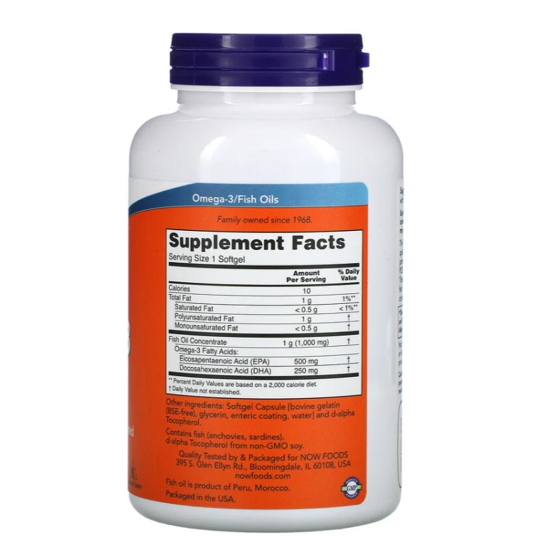 Ultra Omega 3 | Dầu Cá Ultra Omega 3 Now  - Vitamin Bổ Mắt Sáng Mắt - Hàng Mỹ