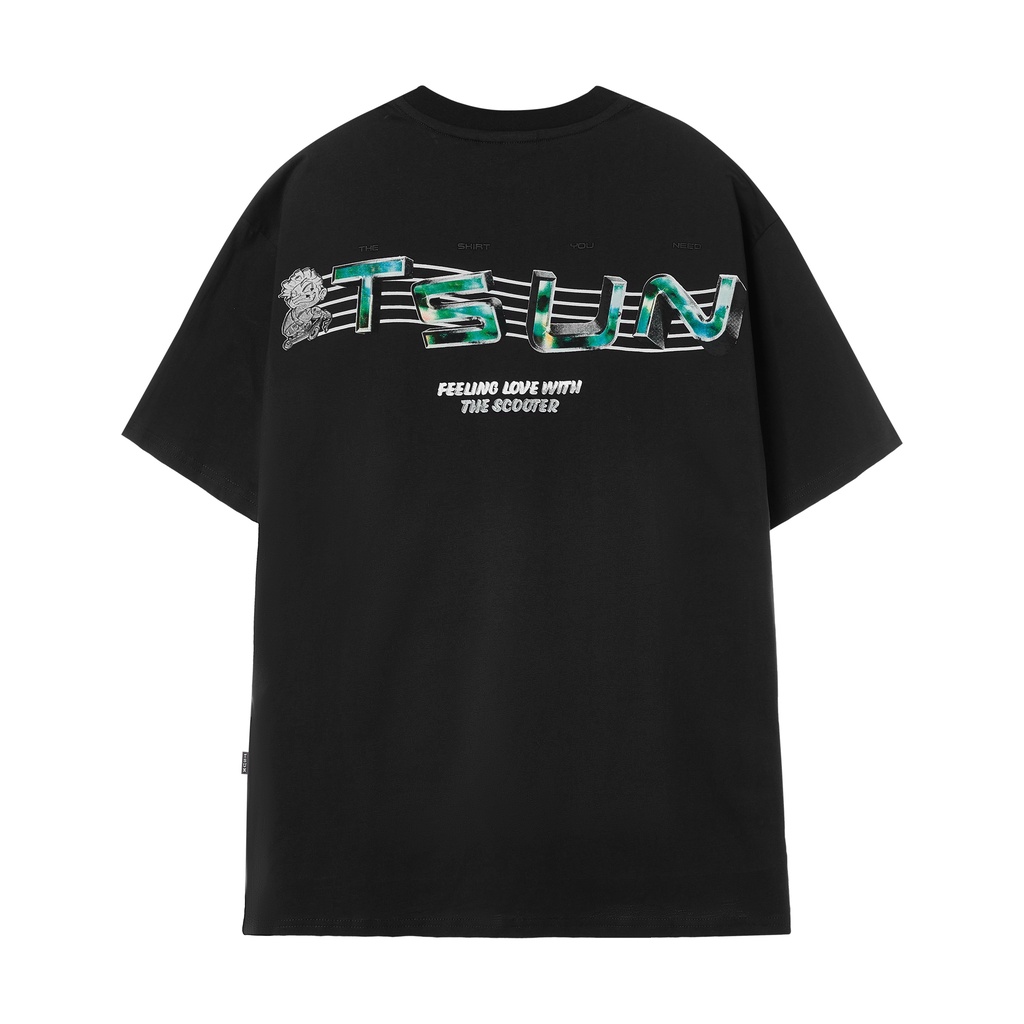 Áo thun TSUN Scooter Tee - Đen - Unisex
