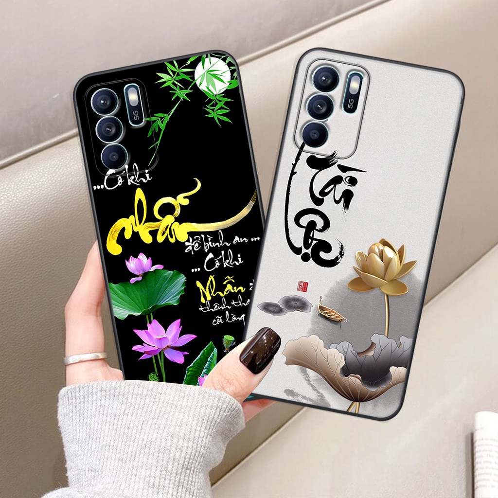 Ốp lưng Oppo RENO 6Z 5G - BẢO VỆ CAMERA in hình chữ tài chữ lộc, Cha Mẹ, bình an SIÊU ĐẸP