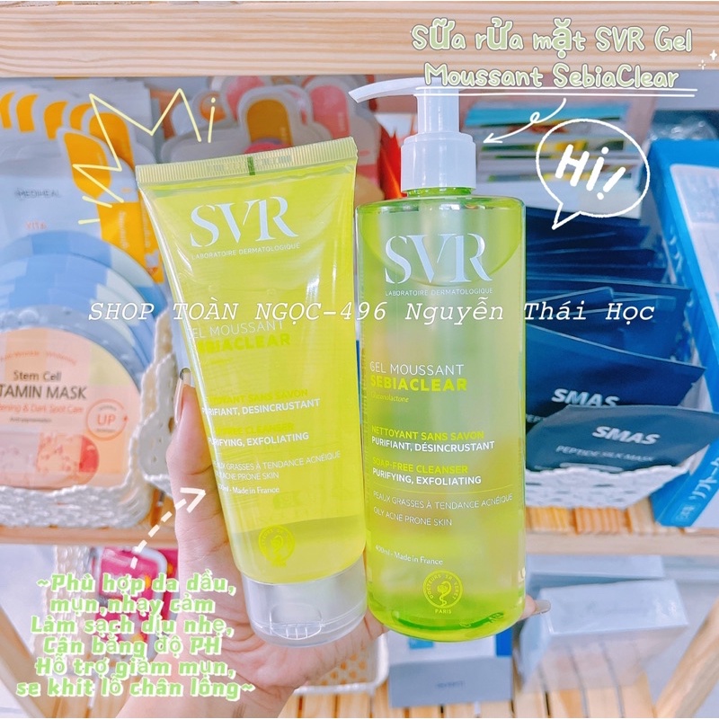 Sữa Rửa Mặt SVR Sebiaclear Gel Moussant