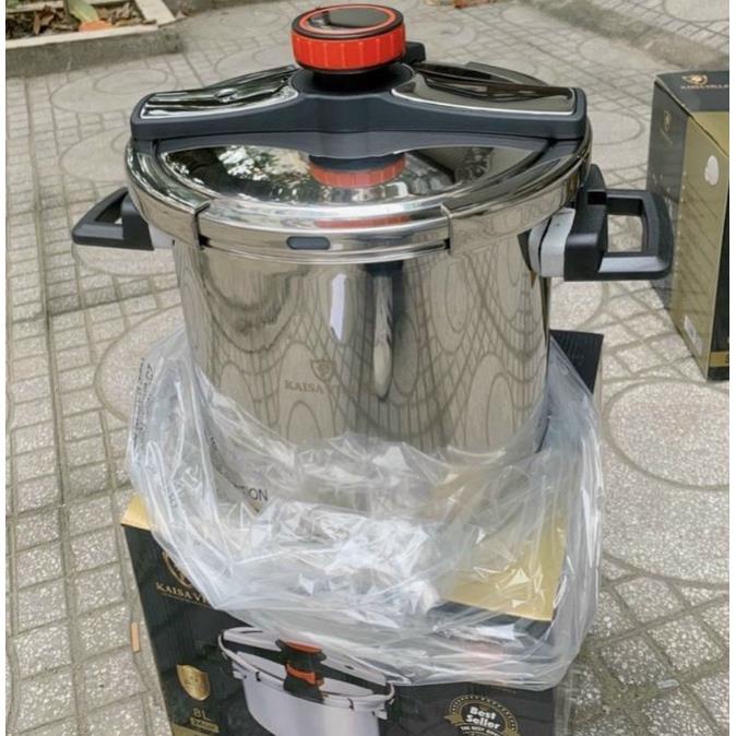 Nồi Áp Suất Kaisa Villa 8L,Inox 304 Dùng Được Cho Mọi Loại Bếp,Truyền Nhiệt Nhanh,Độ Bền Cực Tốt