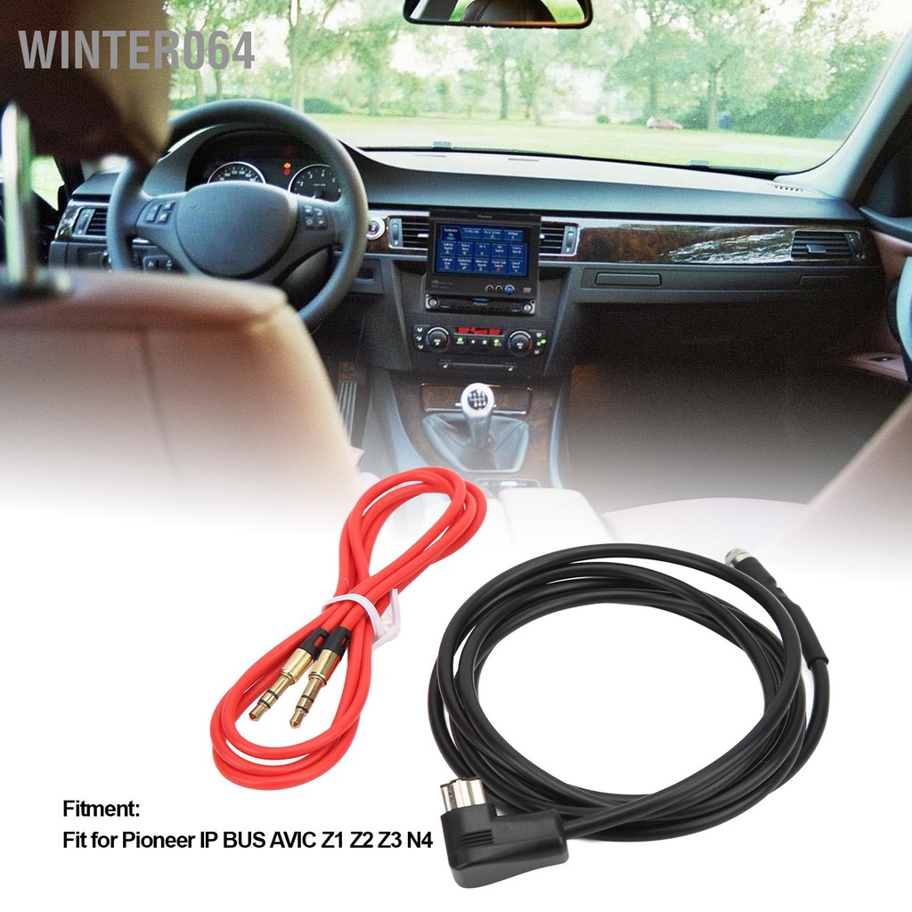Winter064 Bộ điều hợp đầu vào Aux in Cáp âm thanh radio trên ô tô 3.5mm Jack dành cho Pioneer IP BUS AVIC Z1 Z2 Z3 N4