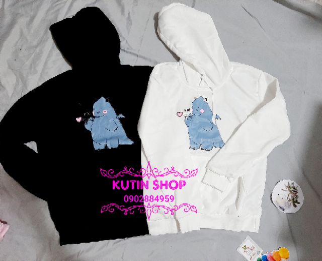 Áo khoác nỉ hoodie khủng long bắn tim-ảnh thật | BigBuy360 - bigbuy360.vn