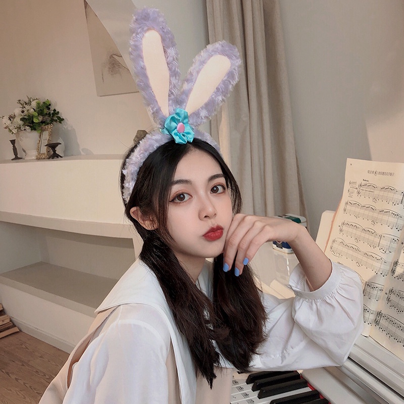DISNEY Băng Đô Cài Tóc Hình Tai Thỏ Chuột Mickey Minnie Công Chúa Dễ Thương Cho Bé Gái