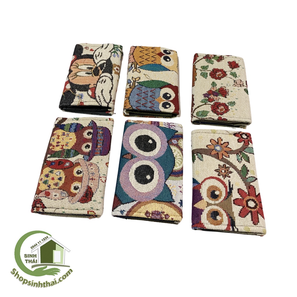 Bóp ví thổ cẩm đựng tiền - Bóp dài 20cm x 11cm - giao màu ngẫu nhiên