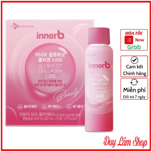 Nước Uống collagen vitamin C Innerb Glowshot 50ml - Chống Lão Hóa, Trắng Đẹp Da