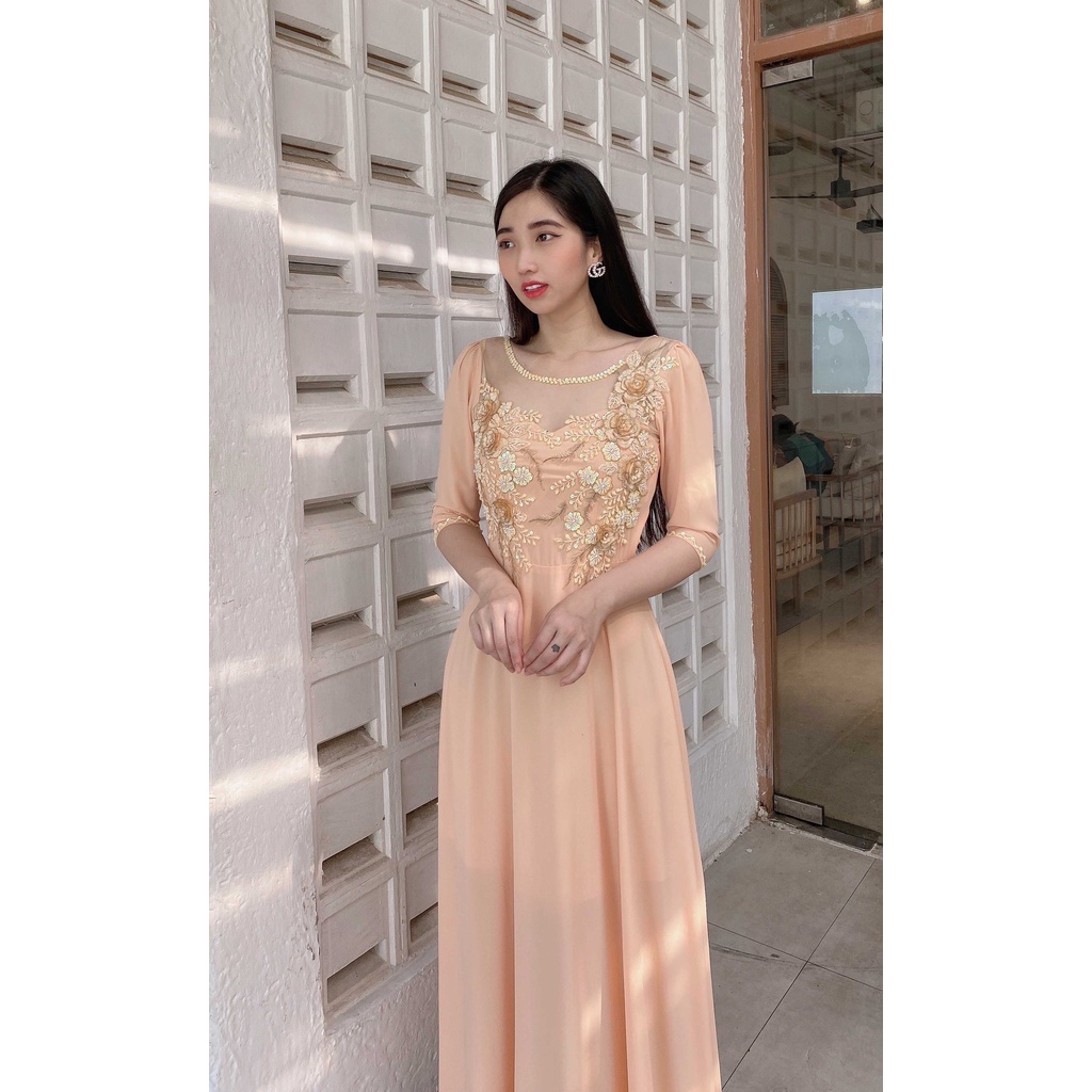 đầm dạ trung niên nữ cao cấp, thiết kế sang trọng cho phái nữ